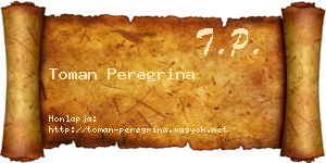 Toman Peregrina névjegykártya